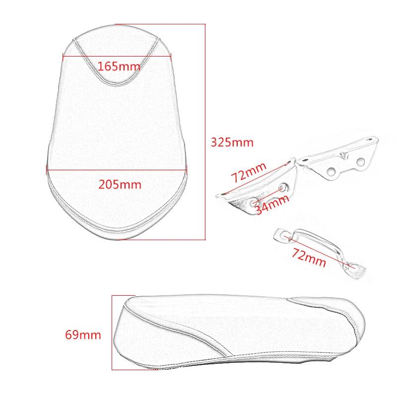 Motor Rear Passenger Seat Cushion For Yamaha Bolt XV950 XV 950 R-Spec 2013-2019 Motorcycle Accessories Pillion PU Leather Pad