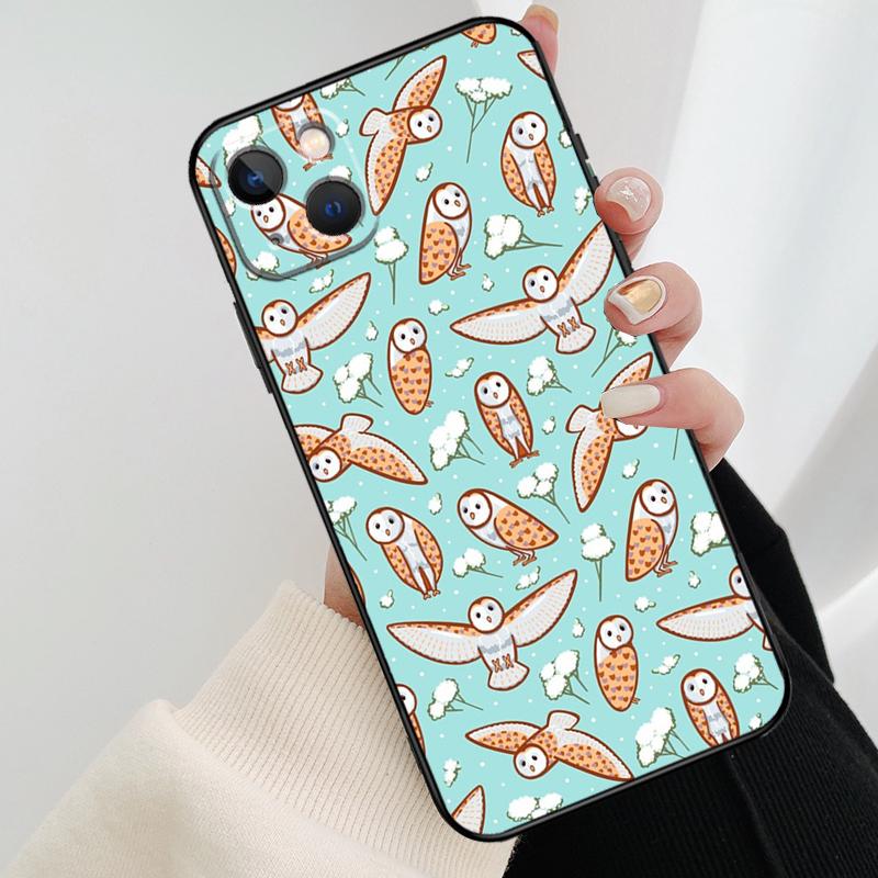 Cute Owl Cartoon Phone Case For iPhone 17 Pro Max 16 15 14 11 12 13 Pro Max mini 15 16 Plus 16e 17 Air Cover