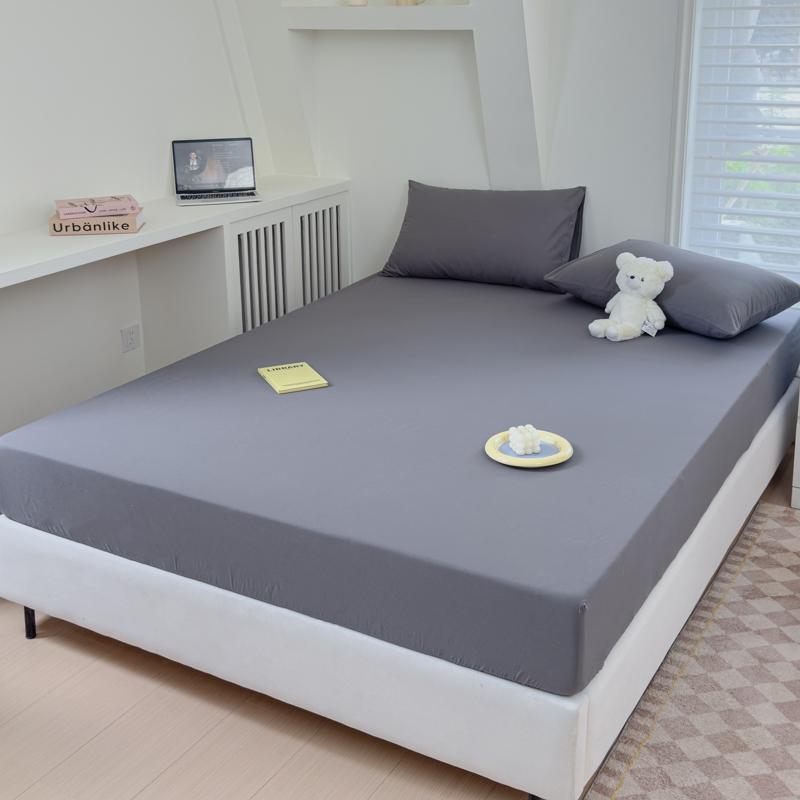 1pc Solid Color Fitted Sheet 100% Cotton Bedsheets Yarn Dyed Bed Cover Breathable Bed Linen sabanas para cama (No Pillowcase)
