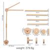 Baby Wooden Bed Bell Cartoon Rabbit Mobile Hanging Rattles Toy Hanger Crib Mobile Bed Bell Wood Toy Holder Arm Bracket Kid Gifts