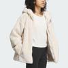 Adidas Velvet Jackets Women's Wonder White Hooded Moderate (Unisex) Velvet Jackets IZ4565