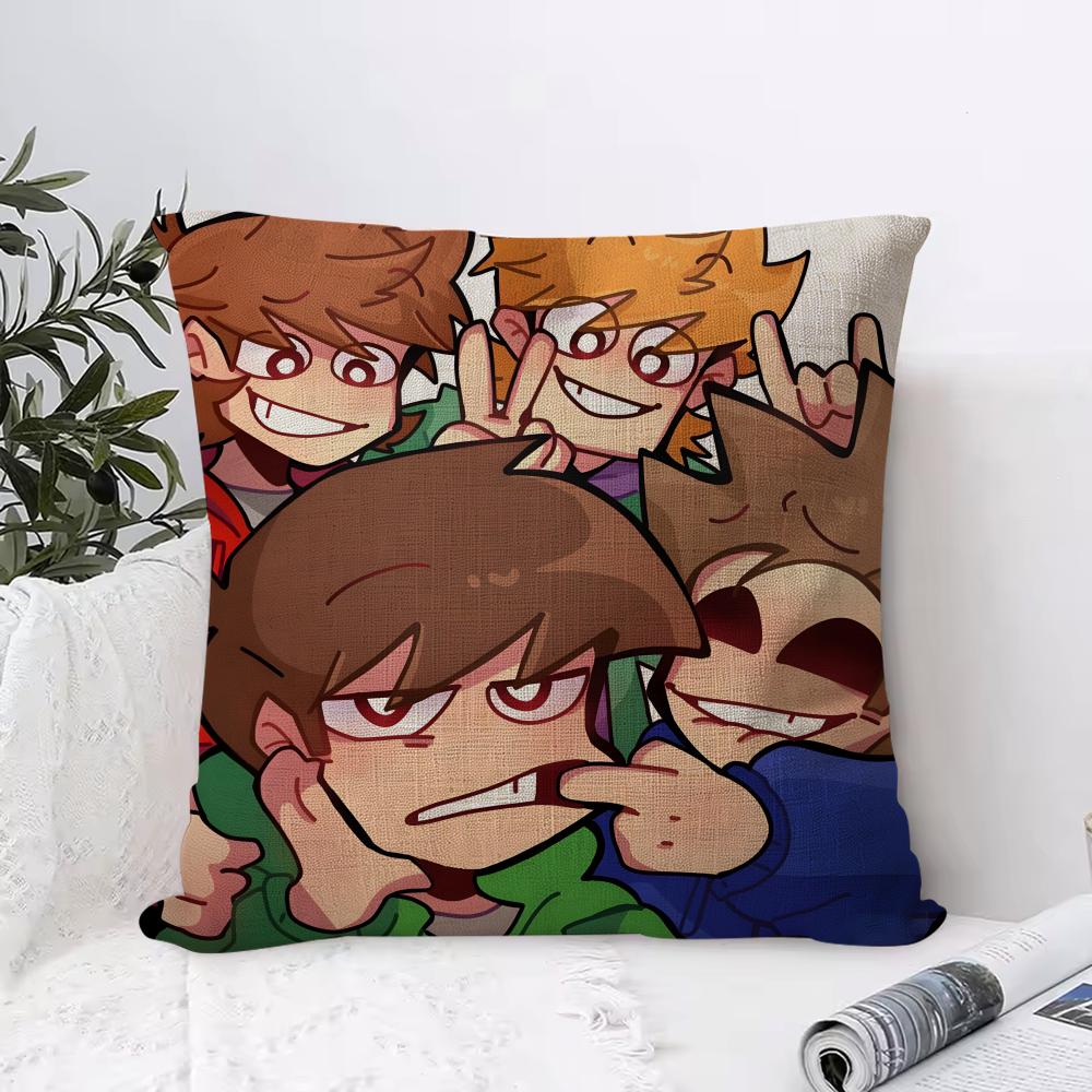 Cartoon Anime Eeddsworld Cushion Cover Organic Linen Square Pillow Case Durable Nonallergenic And Kind To Skin