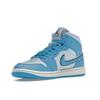 Air Jordan 1 Mid SE Ice Blue Women Sneakers Black Sail Dark-Powder-Blue DV1302-400