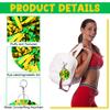 24Pcs Cheer Pom Pom Keychain Cheering Keyring Charm Foil Keychain Cheerleader Gift Plastic Pom Cheer Camp Gift