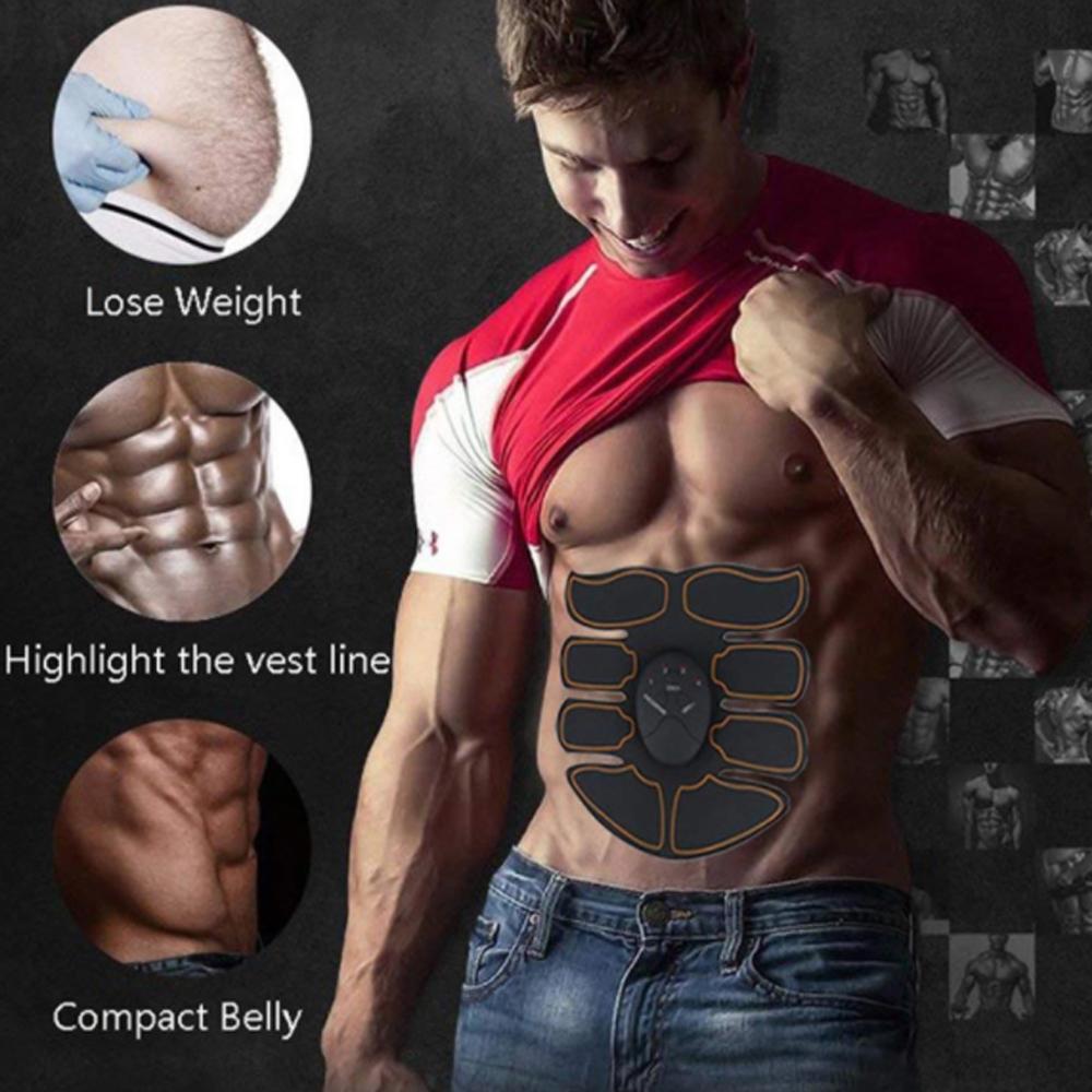 Intelligenter wiederaufladbarer EMS-Muskeltrainingsaufkleber, Bauch- und Armmuskeltrainer, Fitness-Studio