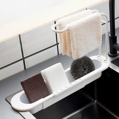 Telescopic Kitchen Sink Rack: Multifunctional Storage for Dishwashing and Cleaning Supplies