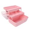Hair Accessories Storage Box with Transparent Lid Layered Compartments Folding Craft Organizers for Girls Headbands