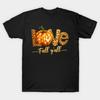 Thanksgiving Apparel Love Fall Y'all Leopard Pumpkin T-Shirt