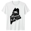 Maine EST 1820 State Outline Moose Lobster US State Mens T-Shirt Womens Tee