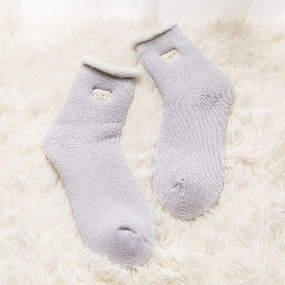 Super Thicker Mid-calf socks Thermal Warm Winter Plush Socks Women Socks Terry Socks Thick Hosiery