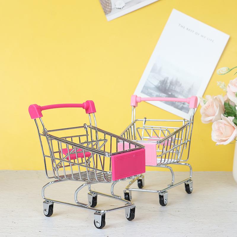 1 Pcs Mini Shopping Cart Supermarket Handcart Shopping Cart Storage Toy