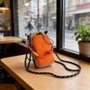 Spring New Orange Fashion Versatile Portable Mobile Phone Bag Small Bag Outdoor Riding Shoulder Messenger Bag Street