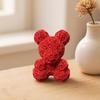Romantic Rose Ornament, Rose Bear Decorative Sculpture for Valentine Day Anniversaries Birthdays Multi-Scene Use Gift