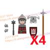 MOC Medieval Figure Building Block Castle Templar Knights Armor Militia Soldiers Gunners Shield Helmet Assembling Brick Toys S26