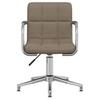 Office Chair Swivel Taupe Fabric