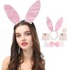 Halloween Rabbit Costume Set Rabbit Ears Headband Bow Tie Round Tail & Arm Cuffs, Halloween Rabbit Costume Accessories