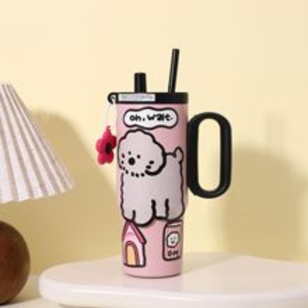 Big Mac thermos cup new twilight stainless steel handle ice cup girls high value car portable car cup