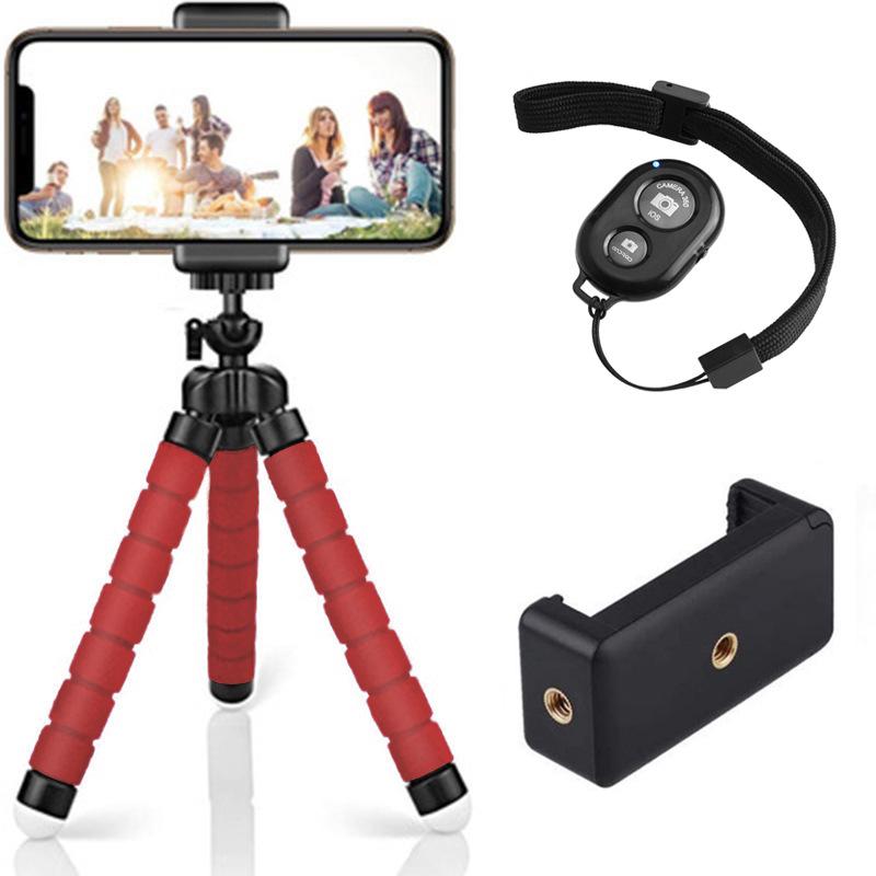 Cellphone Video Recording Vlogging Travel Photography Accessory Portable Flexible Phone Tripod Mini Table Stand with Remote