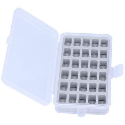 Bobbin Box Organizer Plastic Case Transparent 30 Slots Empty Spools Sewing Craft Storage