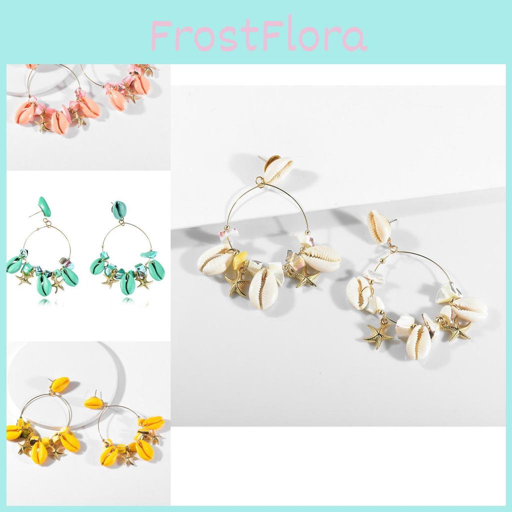 Trendy Summer 2021 Simple Teardrop Shell Earrings For Women In Multicolor