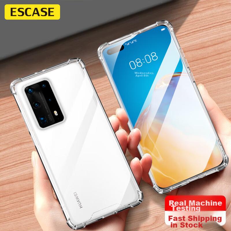 Huawei P40 Pro+ Phone Case, Full Protection Shockproof Soft with Air Cushion, Dual Material Anti-Drop Trendy, German Bayer TPU, High Transparency