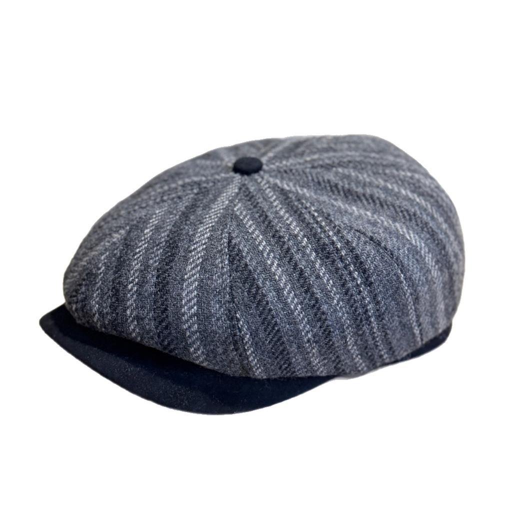 Koreanische Version Retro Leder Schirm Schafwolle Schiebermütze Damen Herbst und Winter Neue Mode Vielseitige Malermütze Schiebermütze