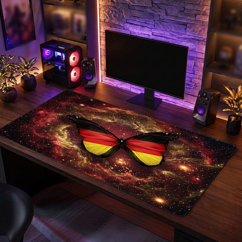 Belgium Football Crest Mouse Pad, Extended Non Slip Rubber Desk Mat for Gaming Office Laptop Fan Gift