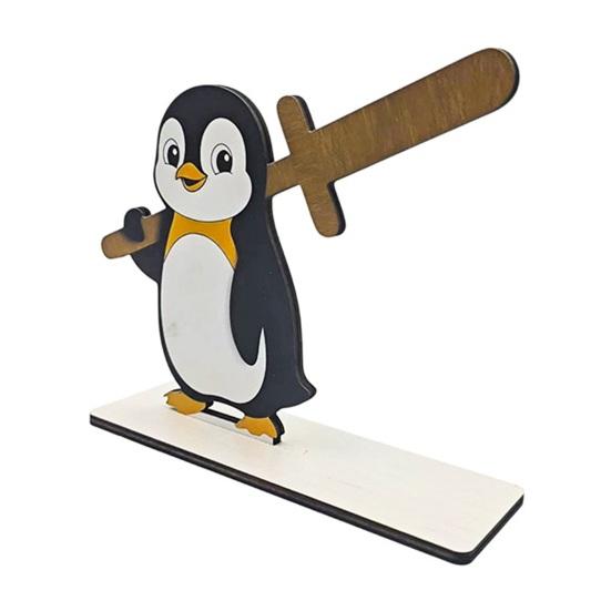 Handmade Wood Bathroom Tissue Stand Funny Animals Wooden Toilet Paper Holder, 3D Animal Decor, Cute Cartoon Sturdy Roll Free Standing for Home,