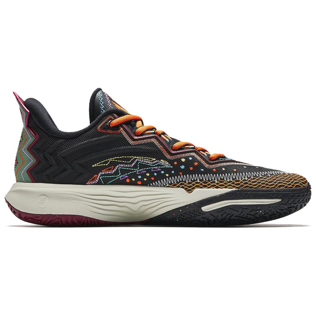 New Anta KAI 2 Cushioning, Abrasion Resistant, And Resilient Properties Low Top Basketball Shoes Men's Black Green Orange 112521110S-3