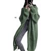 European and American Style Long Over-the-Knee Sweater Cardigan for Women, New Autumn/Winter Lazy Loose Thickened Knit Jacket for Women. Trendy