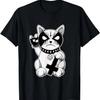 Black Metal Cat Goth and Death Metal T-Shirt