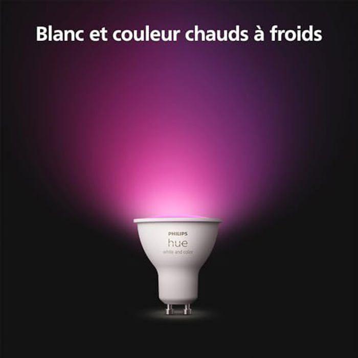 Connected Bulb - PHILIPS HUE - GU10 - White and Color Light - Bluetooth Compatible - Voice Control
