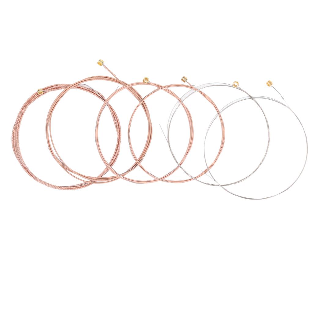 6 Pcs Acoustic Guitar Strings 11‑52 Gauge Warm Rich Tone High Carbon Steel Core Phosphor Bronze Guitar String Set