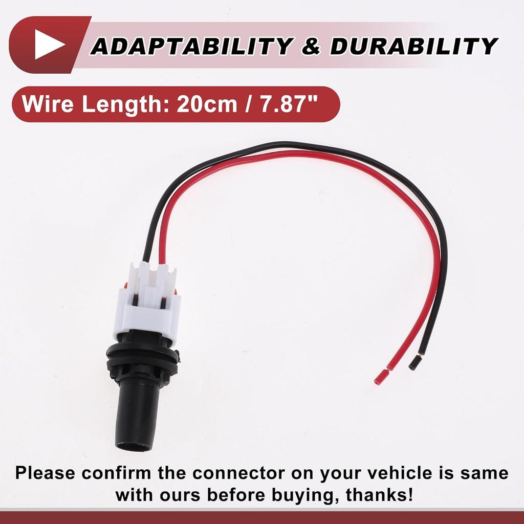 1 Set Side Marker Light Socket Wiring for Toyota 4Runner 2013-2021 No.90075-60077/9007560077 Headlight Lamp Bulb Pigtail Connector Harness