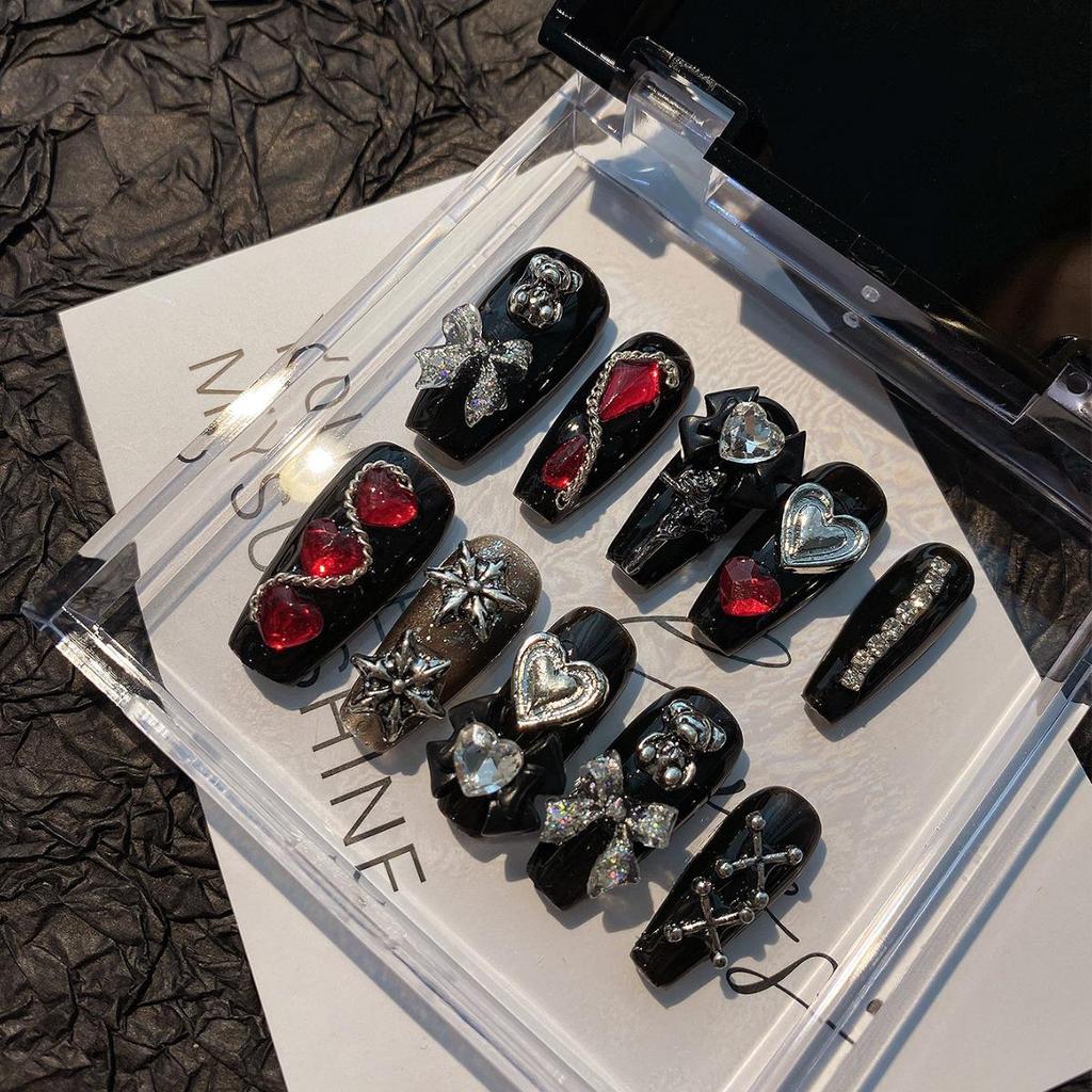 Gothic Punk Style Handmade Wearable Nail Art Patches