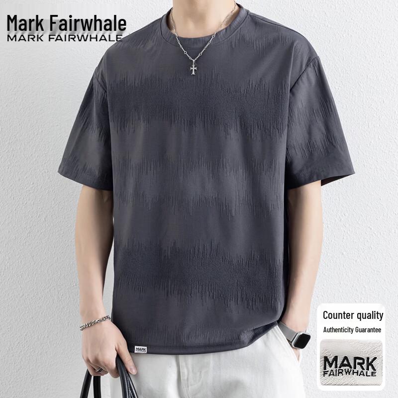Mark Fairwhale Men s Summer Loose Round Neck T-Shirt 6XL