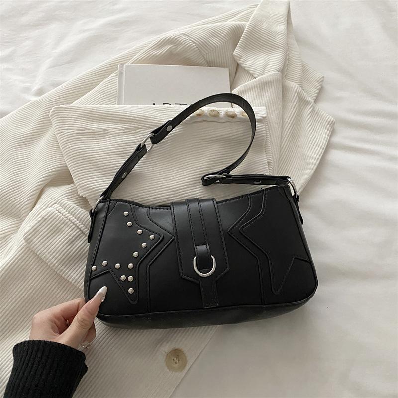 Hot Girl Retro Style Crossbody Motorcycle Bag Shoulder Bag for Women Single-Waist Bag