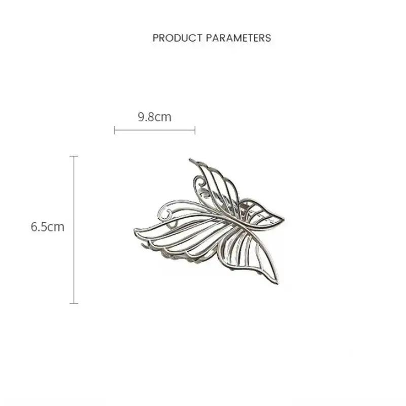 Bling Rhinestone Butterfly Hair Claw Clips Women Elegant Pearl Crab Barrette Headwear Ponytail Clip Fashion Jewelry Accessory
