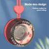 Hanger Fan Mini Portable Round Palm-Sized Fan with Built-in Lanyard Cartoon Animal Design Multi-Speed Adjustable Cooling
