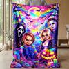 Soft Flannel Blanket Lightweight Cozy Bedroom Living Room CoverChild's Play Chucky Tiffany