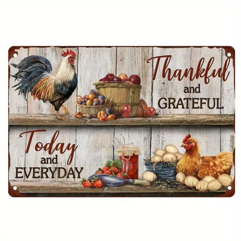 Metal Wall Art Decorative Sign Hanging Home Decor 20x30cm