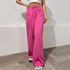 European and American Sweatpants Women's Loose and Thin Mopping Straight Casual Trousers High Waist Wide Leg Trousers Drape Sweatpants