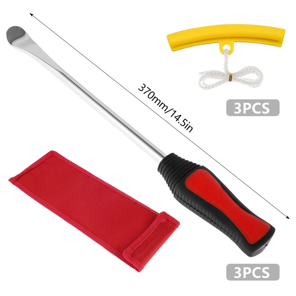 Steel Tire Lever Repair Spoon Set 3/2/1 Piece 14.5-inch Tire Lever Spoon Heavy-duty Motorcycle Tire Replacement Kit