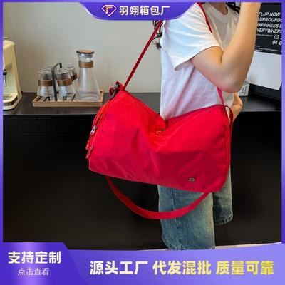 Bolsa de tecido Oxford leve e de grande capacidade, nova bolsa de ombro esportiva versátil e simples para mulheres, bolsa mensageira de viagem