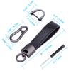 Car Genuine Car Key Lost Smart Key Universal Black [Wisdompro] Keychain, Leather, Chain, Prevention, Type, Stylish, Unisex, (Carabiner Clip)