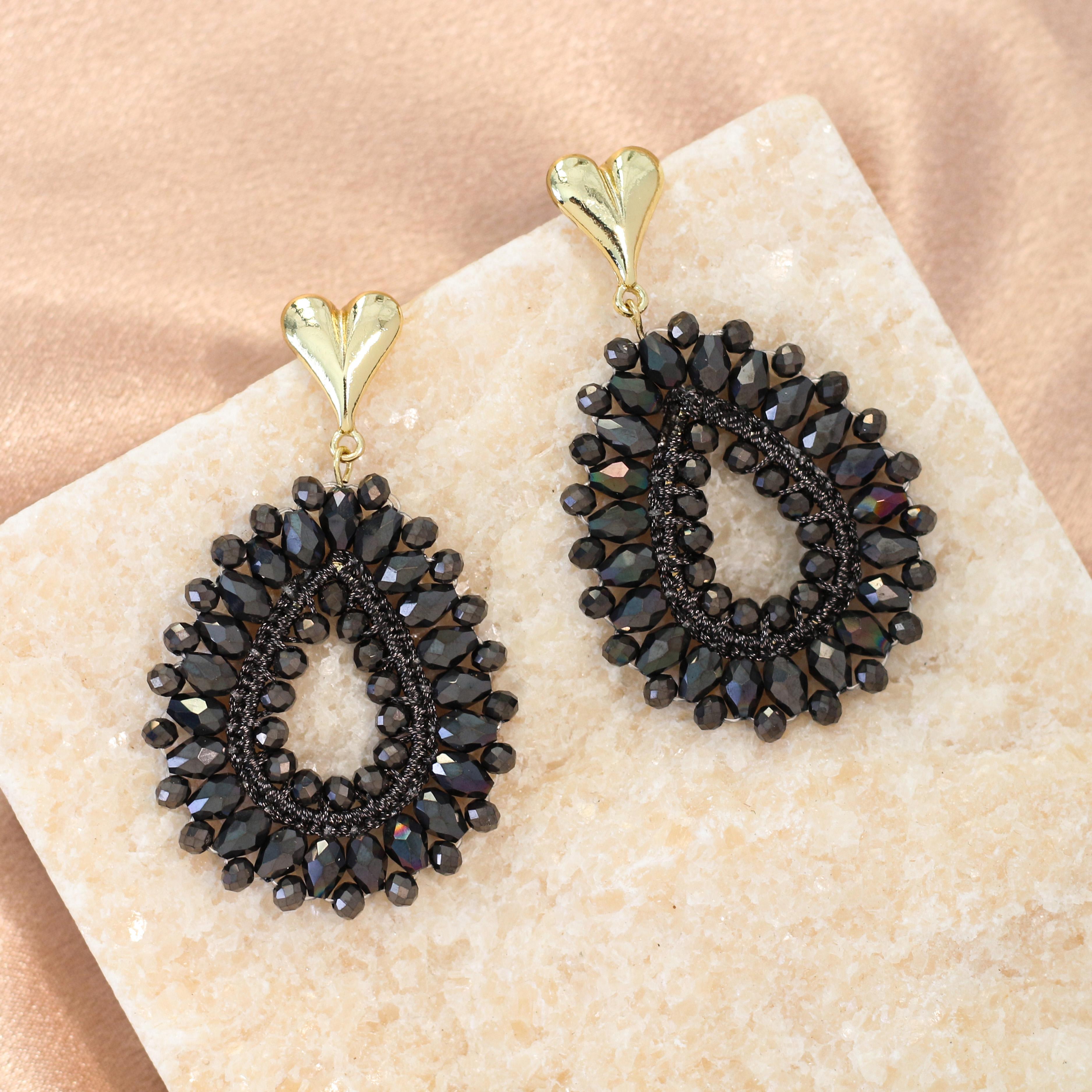 

INKDEW Bohemia Water Drop Earrings for Women Big Long Earrings Handmade Crystal Faceted Beads Earrings Jewelry Fashion EA152