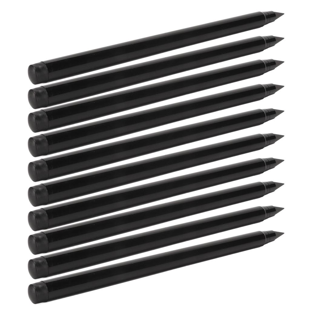 10 Pcs Inkless Pencil Black Erasable Reusable Inkless Eternal Pencil With Eraser for Painting
