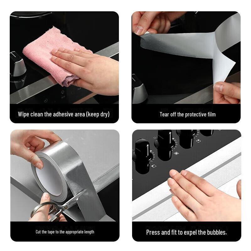 Hochtemperatur-Aluminiumfolienband: Wasserdicht, Selbstklebend, Schimmelresistent für Küchen und Herde