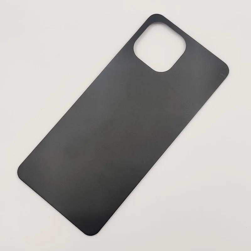 

Стеклянная задняя крышка для Xiaomi Mi 11 Lite, жесткая крышка аккумулятора Mi 11 Lite 5G NE, задняя дверная панель + наклейка, клейкий клей чёрный