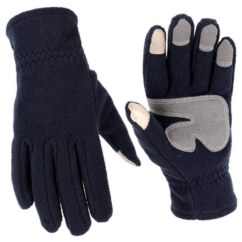 Meier Warm fleece touchscreen gloves - unisex cycling, sports, and ski gloves M чёрный